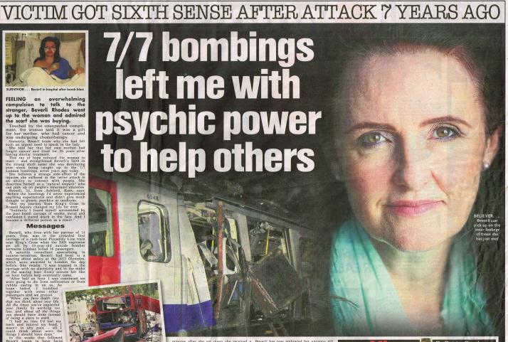 Earlier this month <b>Beverli Rhodes</b>, 52, a survivor of the 7/7 bombings, ... - 7-7-bomb